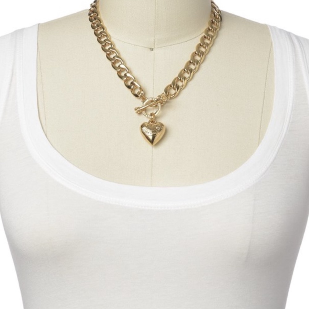 JUICY COUTURE BANNER HEART STARTER NECKLACE